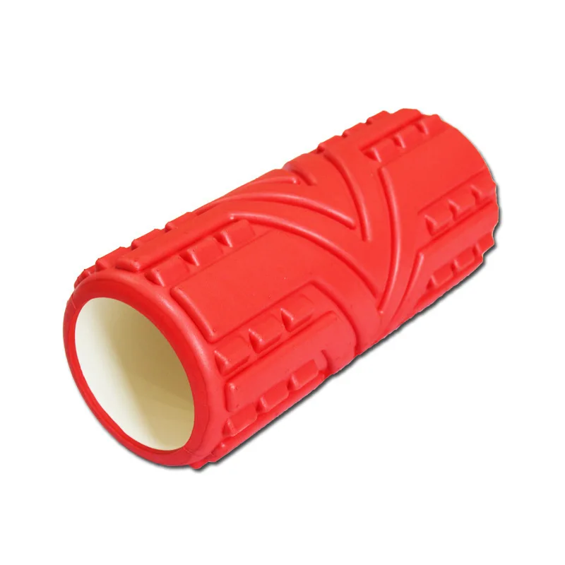 Professional EVA arrow carved hollow core foam roller tetured deep -tissue massage roller yoga fitness roller