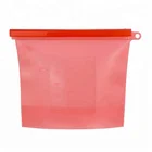 Free sample custom wrap food fresh keeping silicone reusable freezer bags for food