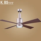 Good Quality DC Motor Low Energy Plywood Blade Brushed Nickel Ceiling Fan With Light