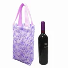China Fashion Wholesale Cheap Calico Reusable Promotional Recycled Cotton Cloth Tote Wine Carry Bag For Travel