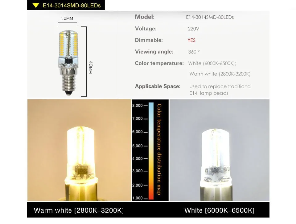 3W 4W 5W 6W 7W 8W 9W Silicone Body E14 G4 G9 LED Lamp DC12V AC220V AC110V Crystal Chandelier SMD3014 Led Light Replace Halogen
