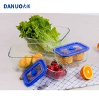 Household rectangle glass vacuum food storage boxes container