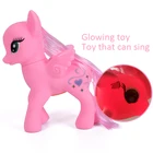 Custom famous 3D cartoon unicorn PVC plastic figure horse toys for kids