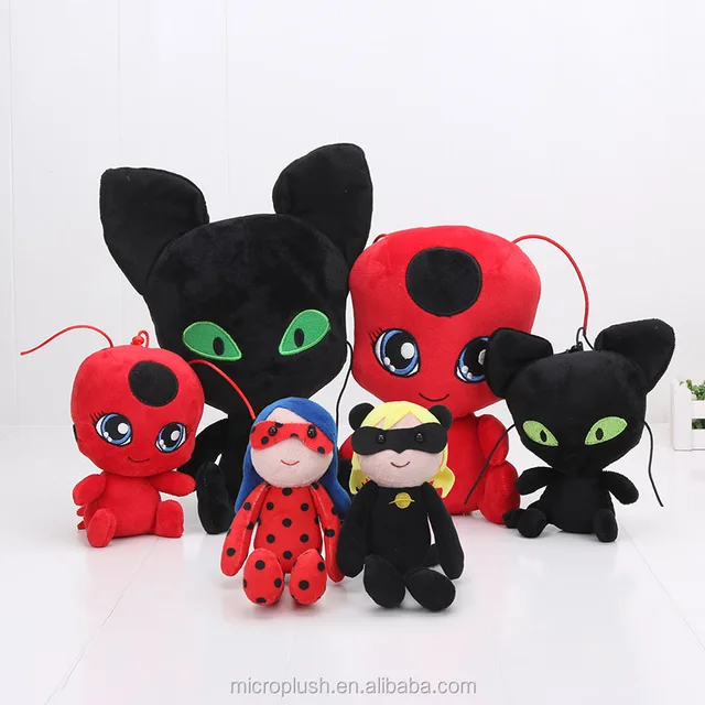 ladybug plush keychain