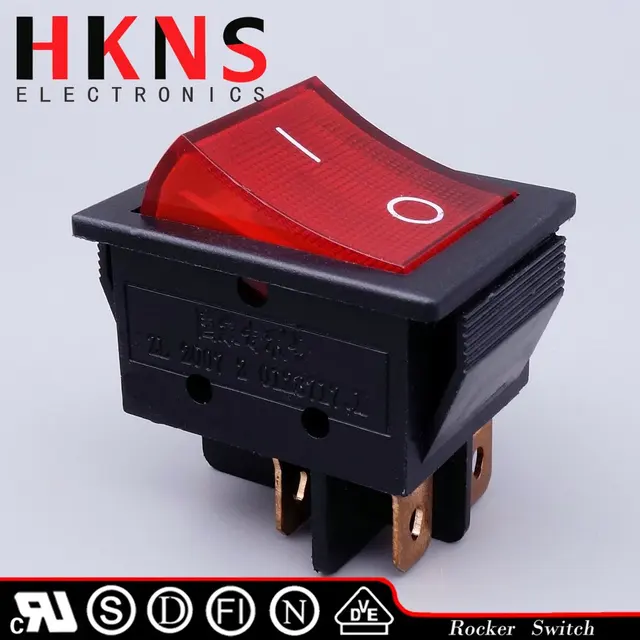 30A large size illuminated rocker switch