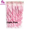 Pcs/Lot New Long 24"/60cm Baby Pink Synthetic Hair One Piece Clip On Hair curly Hair Extensions
