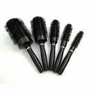 Pro salon ceramic ionic hair brush logo printing womens hair brush for curly hair