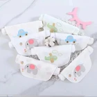 Baby sweat towel cotton gauze lattice absorbent back pad