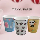 6oz logo designs cheap disposable carton paper coffee cup with lid