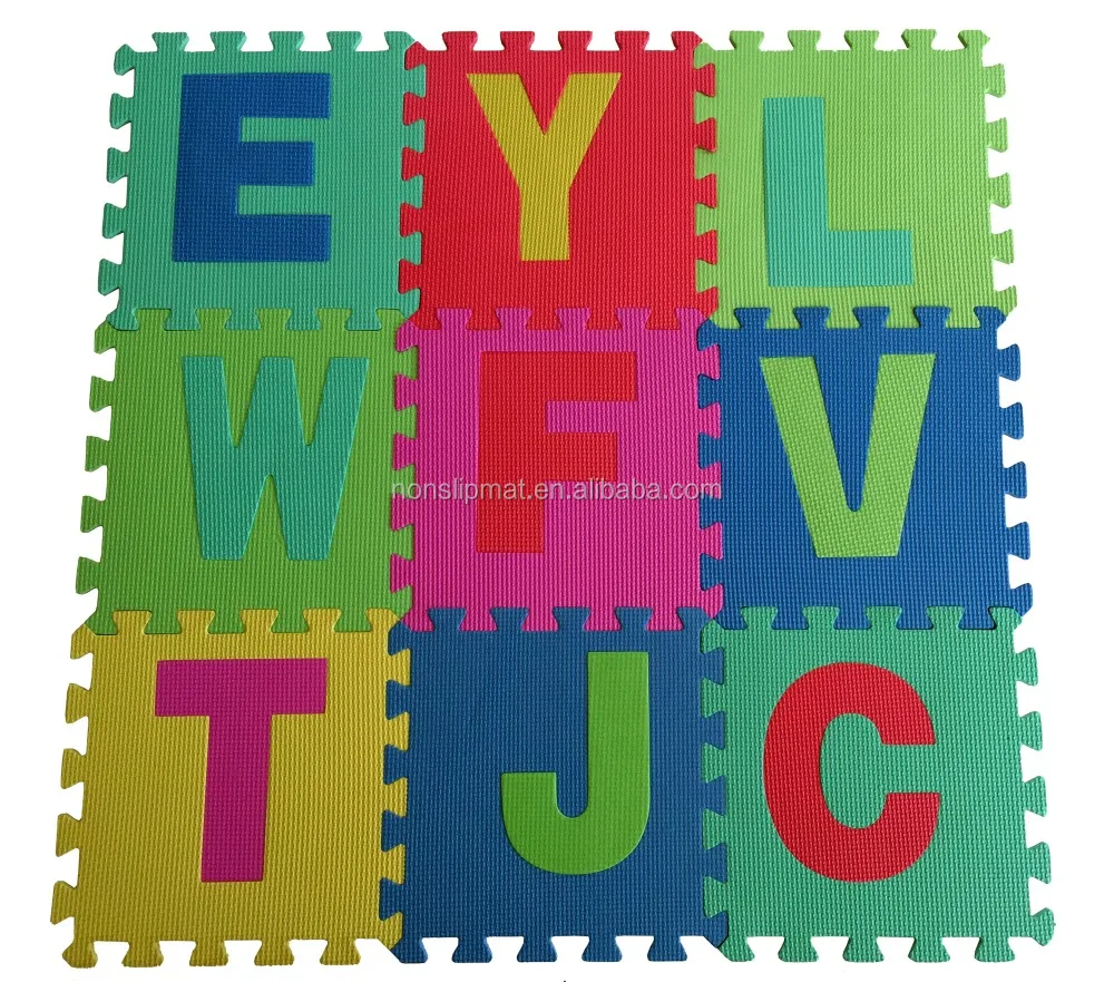 eva foam alphabet interlocking puzzle floor mat for kids