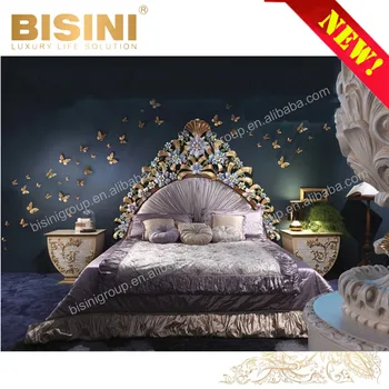 Romantic Italian Style Antique Vivid Butterflies Flowers Wedding Bed Classic Coloured Bedroom Set King Size Bed Bf11 Y10001 Buy Antique Purple