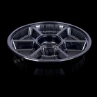 黒いプラスチック製のブリスター包装用のプラスチック蓋付きコンパートメントトレイと仕切りコンパートメント付、 ドライフルーツトレイ付きdivideds