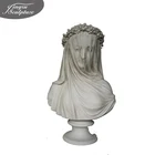 Quality guaranteed female marble bust sculpture detail