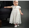 Infant vintage lace flower baby girl baptism dress newborn lace christening gown