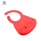 High Quality Custom Silicone Waterproof Baby Bib With Pocket
