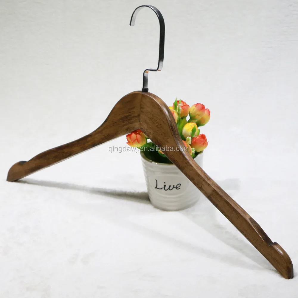 High quality new anti-slip wooden hanger for clothes