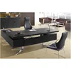 luxury high end leather executive office table design F01 executive fancy stainless steel CEO desk boss office desk