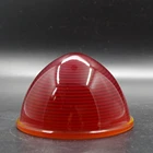 High quality machine pressure red glass lamp shade\signal lamp shade