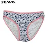 SEAVO ladies custom pattern pink cotton panties