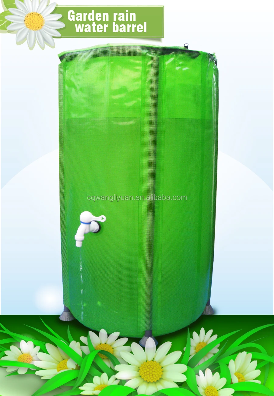 160l compressible knockdown rain barrel for rain water