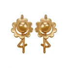 91566 Xuping new design 18k gold color jewelry flower shape baby earrings