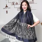 Women Fashion Tassel Spring Luxury Scarf Muslim Lady Cashew Nuts Printed Shawl