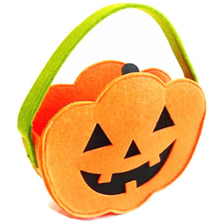custom design felt halloween bag pumpkin gift bag