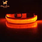 Top custom brand usb led tooled leather dog collars rechargeable harness 5005
