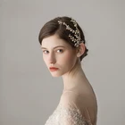 O379 Customized Beaded Bridal Rhinestone Crystal Hair Wedding Comb Hair Chains Headpiece Headband Hair Ornaments
