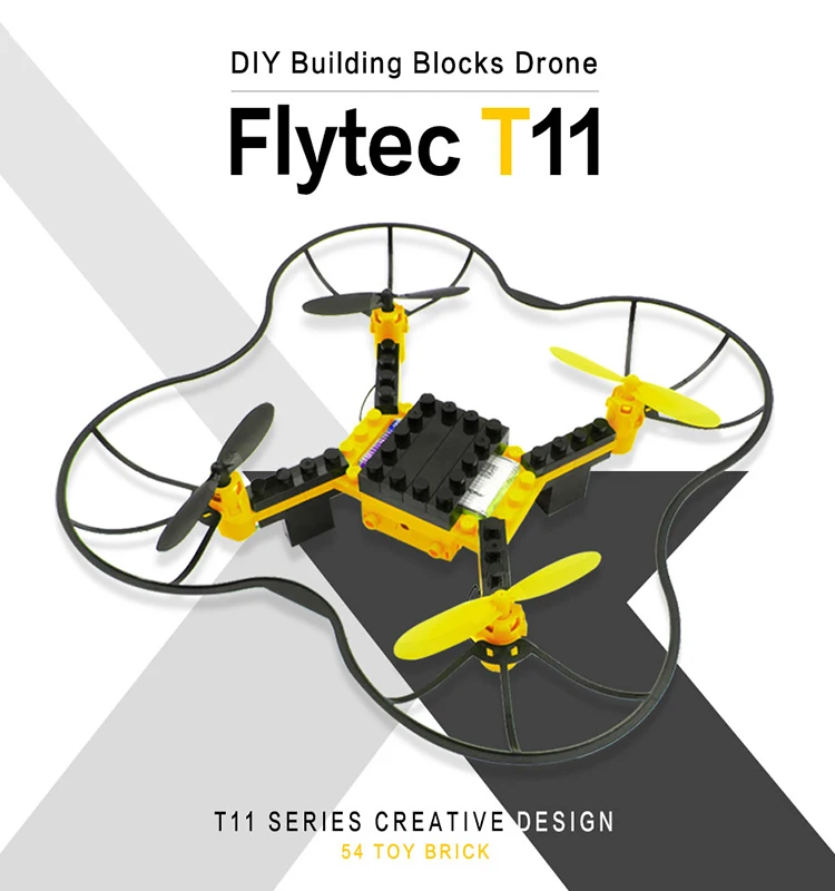 1. T11_Yellow_DIY_Building_Blocks_RC_Drone