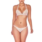 spaghetti strap bandage bikini sets mesh swimwear
