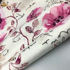 High Quality Polyester Microfiber Curtain Velvet With Flower Floral Printing Fabric