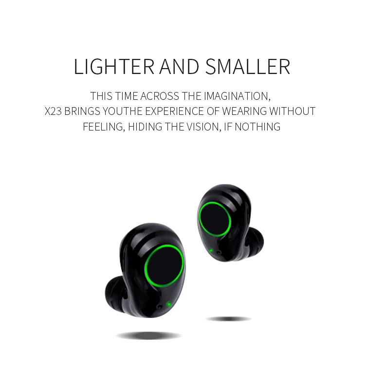 XBOON TWS earbuds nice design X23D blue tooth wireless earphones headphones - ANKUX.COM