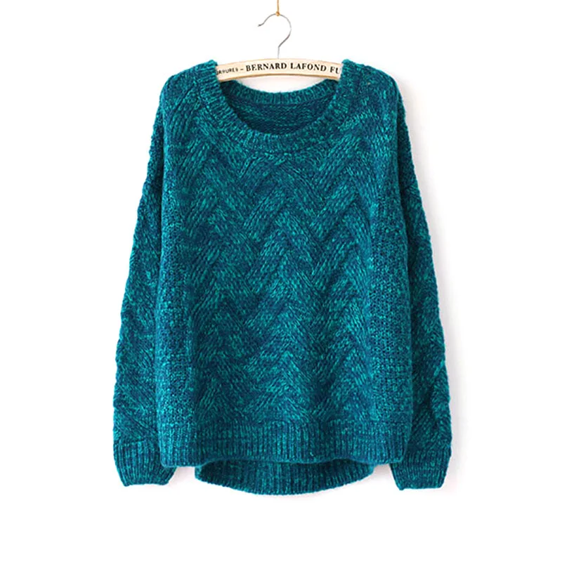 Vintage Serratula Fashion Loose Knitted Winter Pullover Women Sweaters And Pullovers 2015 Women Sweater Coat Autumn Winter MF161