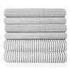 Cotton Bedding Set Linen Flat Sateen Stripe Bed Sheet Sets