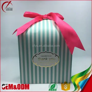 new design customized creative folding gift paper box wedding