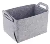 Storage Basket Felt Storage Bin Collapsible Convenient Box Organizer with Carry Handles for Office Bedroom Closet