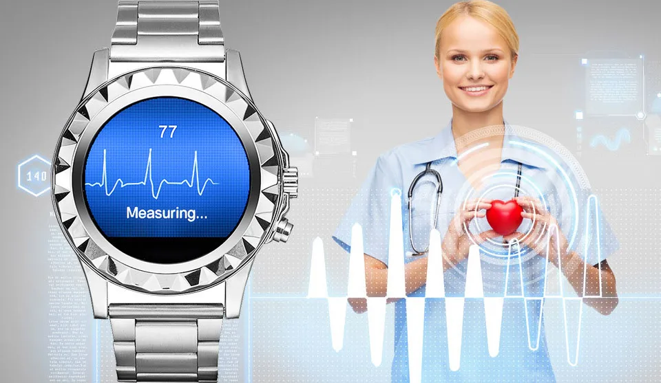 LF08 Bluetooth Smart Watch Fashion Wrist Smartwatch Heart Rate Thermometer UV Measurement for IOS Android Phone Mate