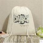 Eco-friendly Reusable Bag Custom Printing Sport Drawstring Canvas Cotton Shoe Bag for Promotion
