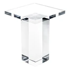 Clear Customized Acrylic 4" Straight Lucite Bed Leg For Furniture