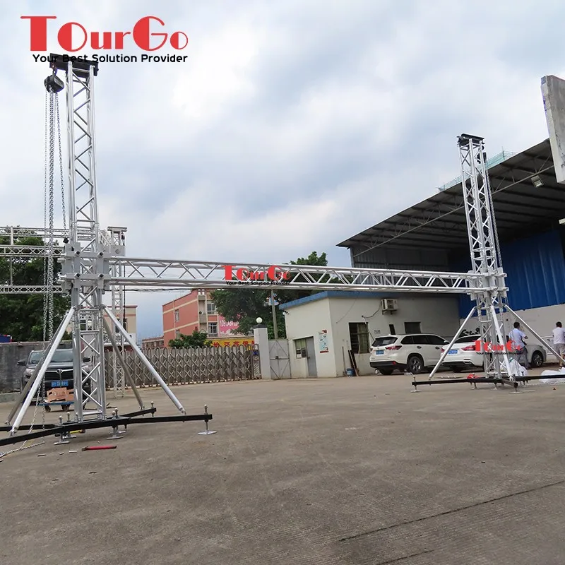 Heavy Load LED Ground Support Aluminum Truss Lift Tower Stage Truss Display Lifting System