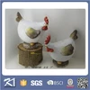 antique ceramic rooster figurines for garden decoration