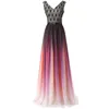 Colorful Chiffon Formal Dresses Long Party Prom Evening Gown