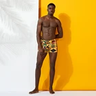 Shenbolen OEM African Kente Pattern Wax Fabric Shorts Men Swimwear