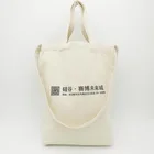 custom logo long hand shoulder cotton canvas tote promotion bag
