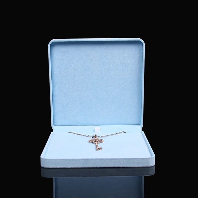 fancy jewelry gift boxes velvet for necklace packaging
