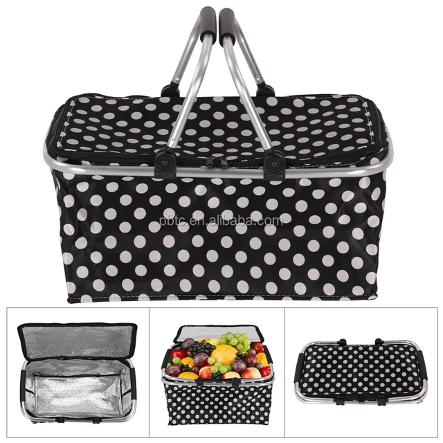 wholesale cheap bulk folding mini picnic basket bag