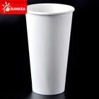 Single Wall Disposable Paper Cups Biodegradable Disposable Coffee Paper Cup 20oz