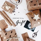 Printed gold recycled kraft paper gift wrapping paper