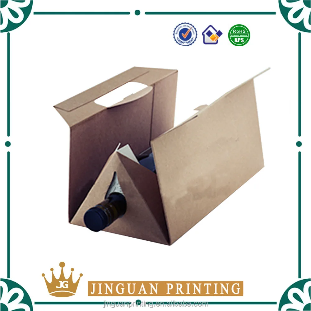 friendly cardboard paper custom printing logo wine box packaging